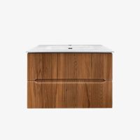Mobilier Baie Riflat Easy Finisaj Noce Gold cu doua sertare L.70 cm