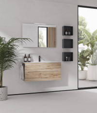 Mobilier Baie Easy Afrodite Finisaj Rovere Nodi L.90 cm